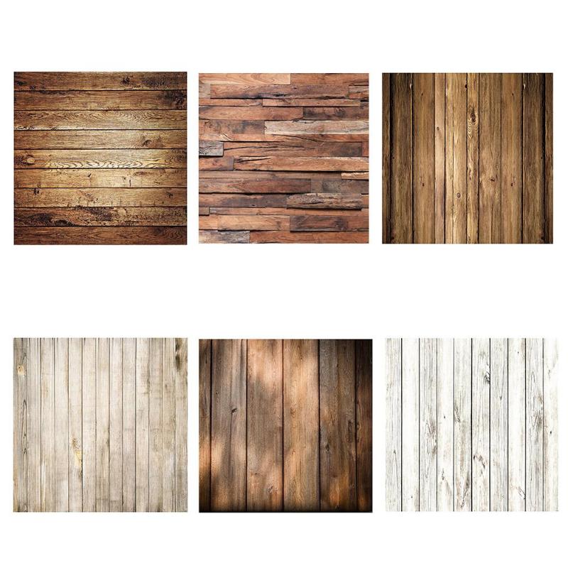 60x60cm Retro Wood Board Texture Photography Background Backdrop Cloth Studio Video Photo Backgrounds Decoration Props For Food