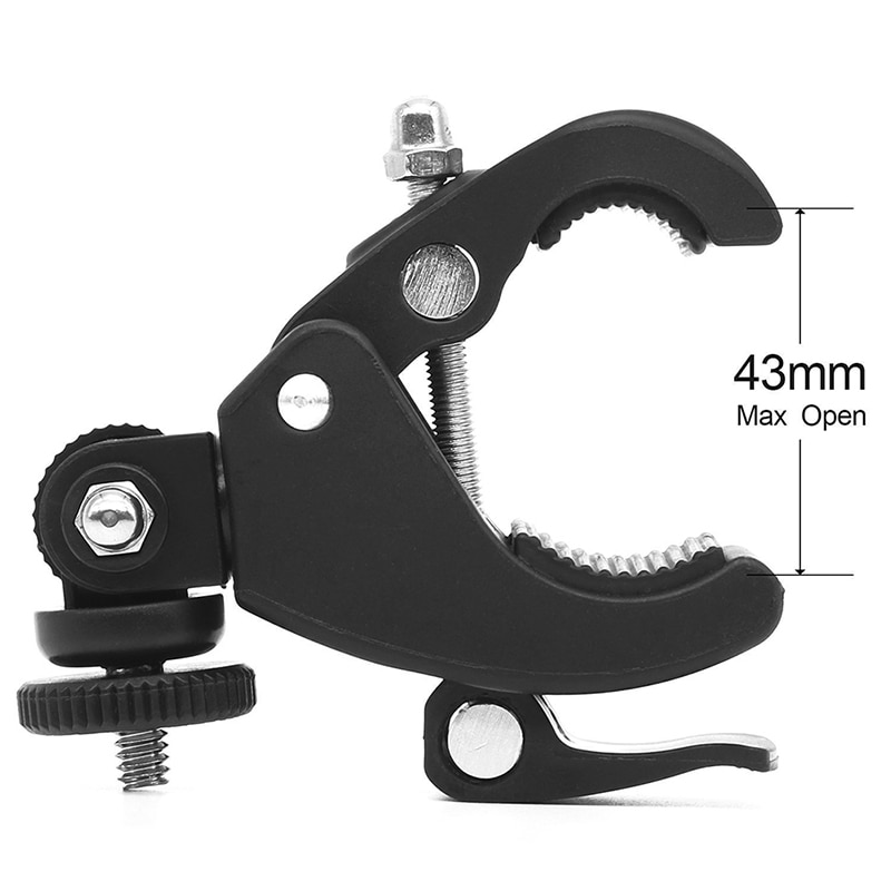 1Pcs Black 1/4 Camera DV DSLR Bike Bicycle Handlebar Clamp Bracket Tripod Mount Screw Clip For Gopro For Camera DV