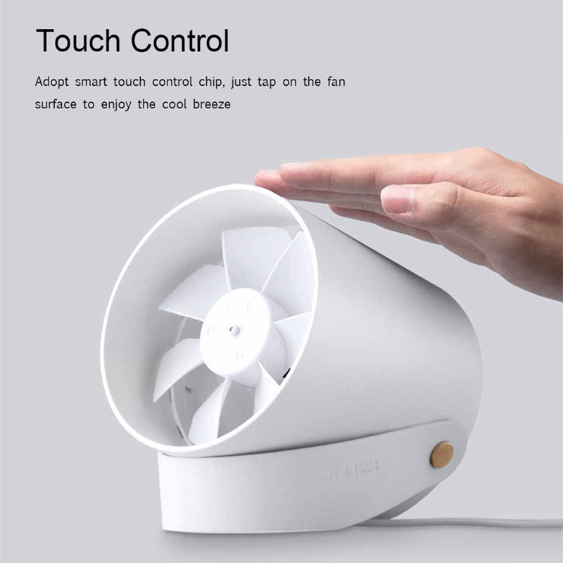 Original xiaomi vh mini desktop blæser bærbare ventiladorer usb mijia blæser ultra støjsvag smart touch kontrol køler dobbelt motor drivere