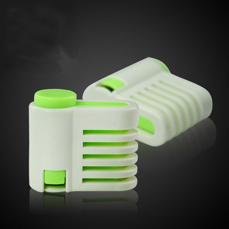 2PCS DIY Cake Slicer Stratification Auxiliary Bread Slice Cutter Toast Cut 5 Layers Leveler Slicer Kitchen Fixator Guide Tool: Green