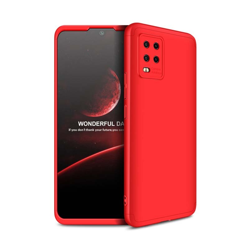 Gkk hoesje voor xiaomi  mi 10 lite 5g hoesje schokbestendig 360 volledige bescherming harde pc matte hoes voor xiaomi  mi 10 youth 5g чехол funda: Voor  mi 10 lite 5g / Type 1 --- rood