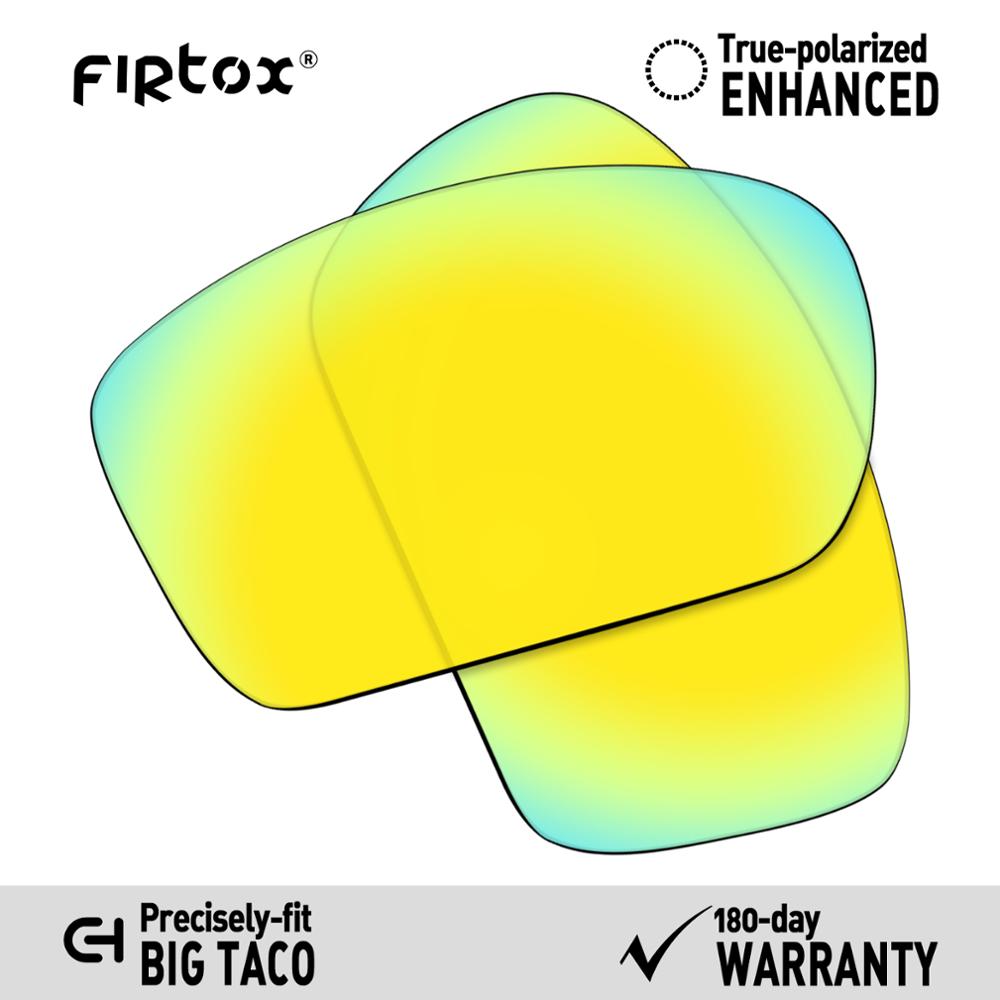 Firtox true  uv400 polarisoidut linssit korvaavat oakley big taco  oo9173 aurinkolasit (vain yhteensopiva linssi) - useita värejä: 24k kultaa