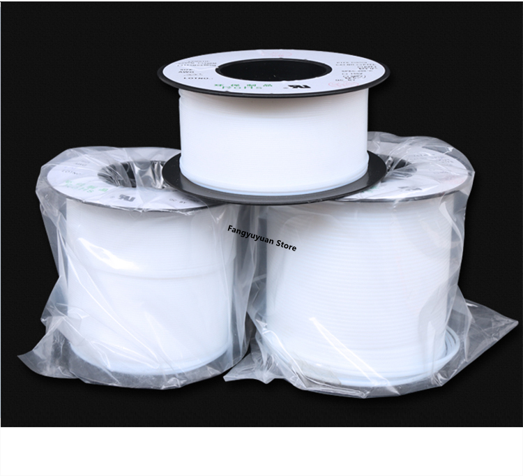 2T 6.6mm x 7.5mm PTFE Tube F46 Insulated Capillary Heat Protector Transmit Hose Rigid Temperature Corrosion Resistance 300V