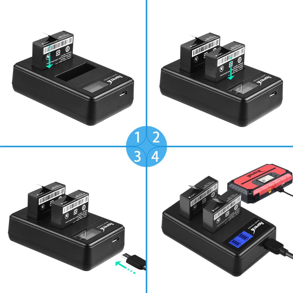 Batería de AZ16-1 para cámara de acción Xiaomi Yi II yi 4k, cargador LCD, 4k, batería de AZ16-2, para Xiaoyi Lite Yi 360 VR