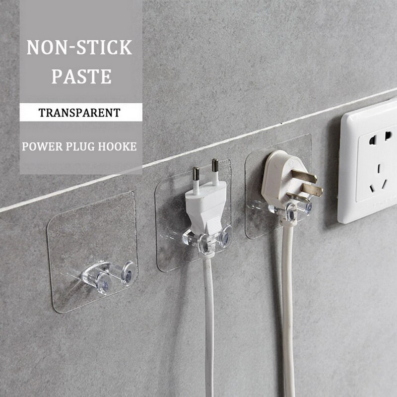 Plastic Transparent Paste Strong Paste sticker Hook For Home Bathroom kitchen Key Towel Hanger Holder