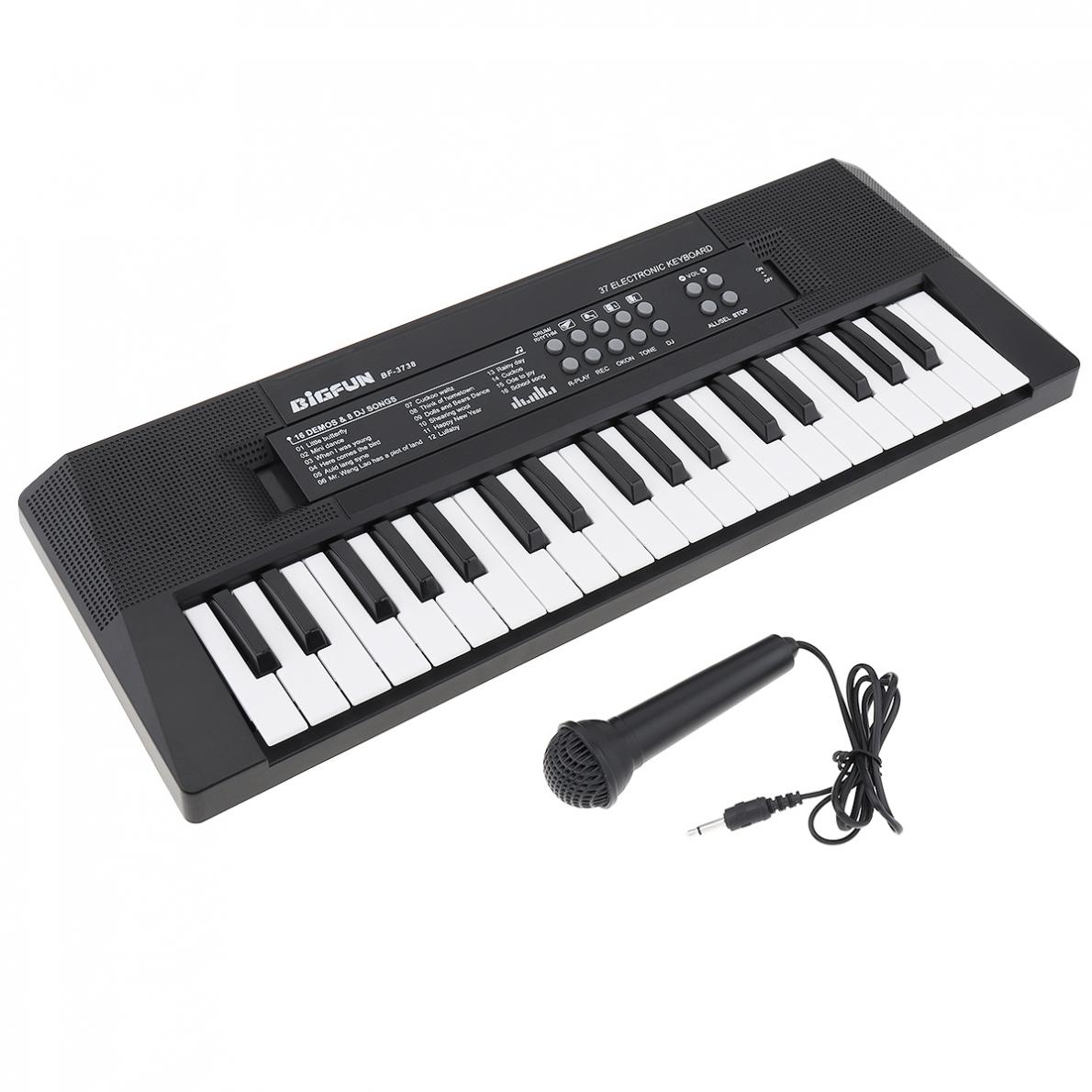 Electronic Organ 37 Keys Electronic Keyboard Piano Digital Music Key Board with Microphone Children Musical Enlightenment