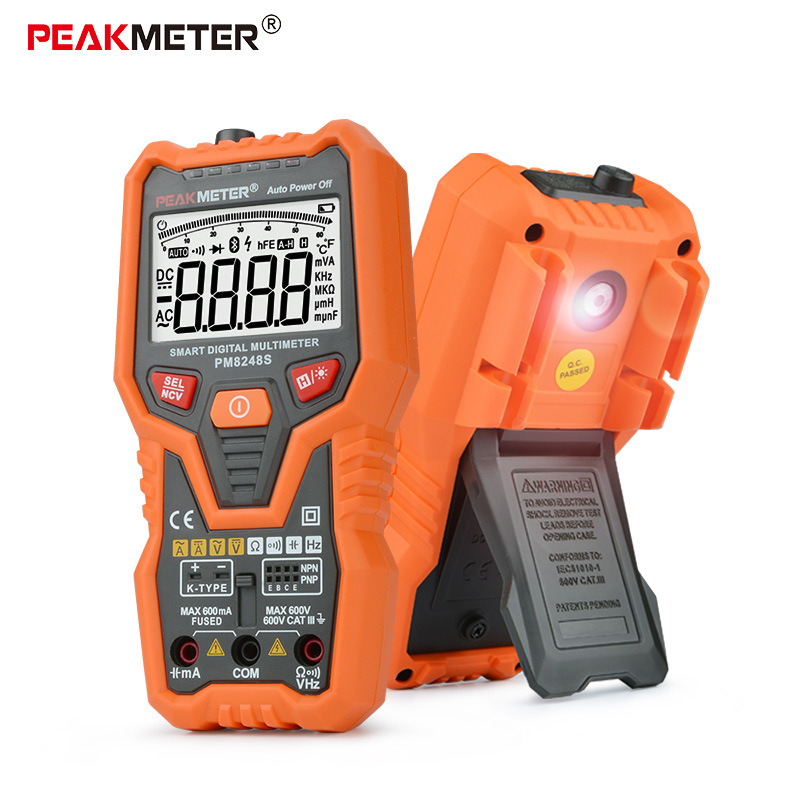 PEAKMETER PM8248S digital multimeter clamp for multimeters capacitance meter transistor tester