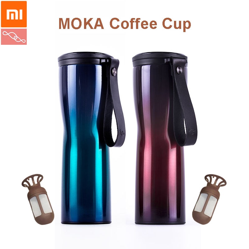 Xiaomi KissKissFish MOKA Smart Coffee Cup Travel Mug Stainless Steel 430ml Portable with OLED Touch Screen Temperature Display