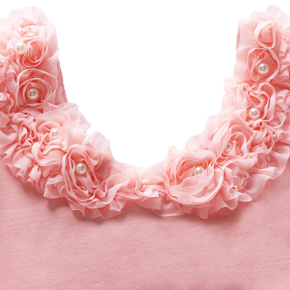 Flickor dans band gymnastik trikå klänning dans trikå kortärmad blommor gym jumpsuit barn danskläder