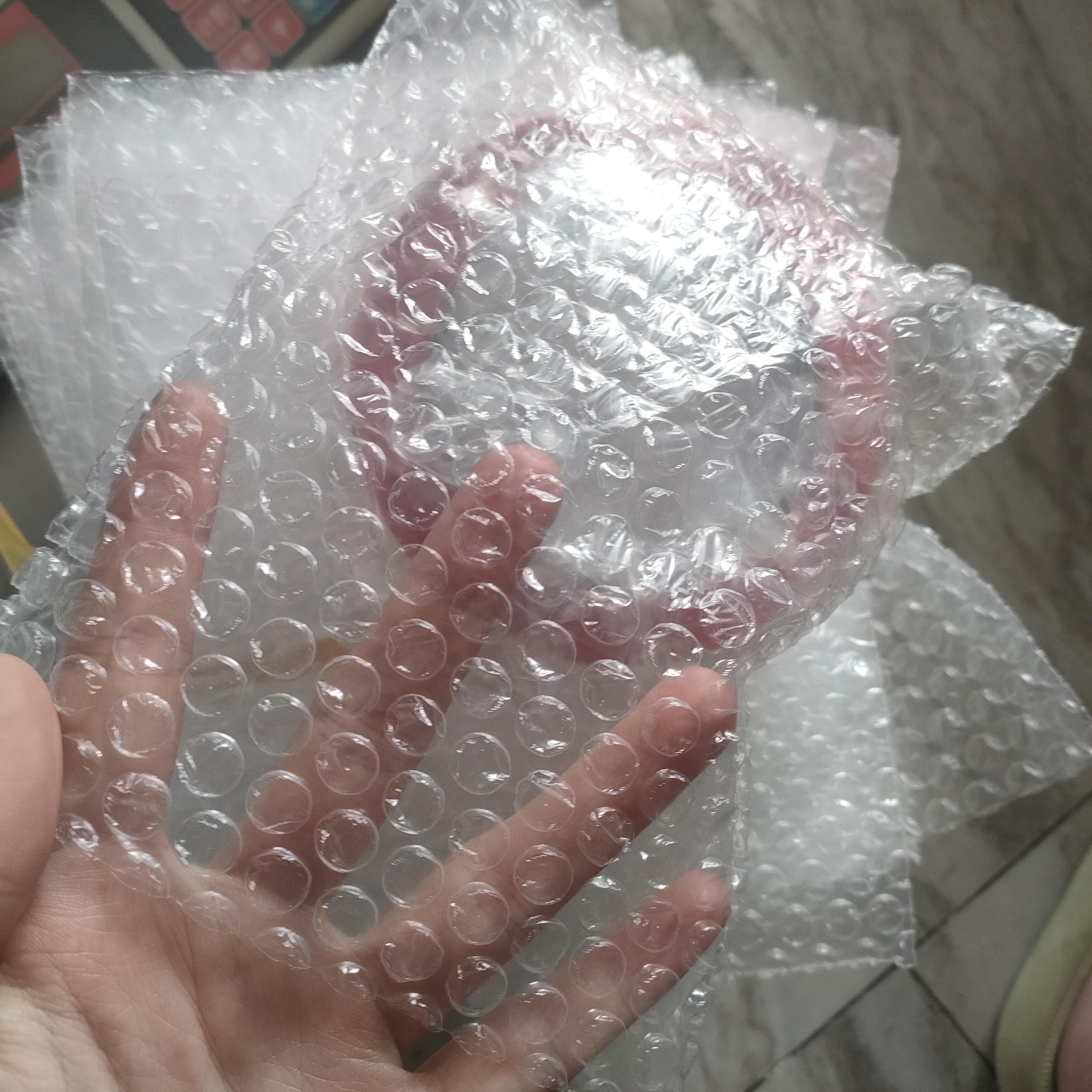 Bolsas de plástico para embalaje, envoltorio de burbujas blancas de polietileno transparente, a prueba de golpes, de doble película, 18x20cm, 100 Uds.