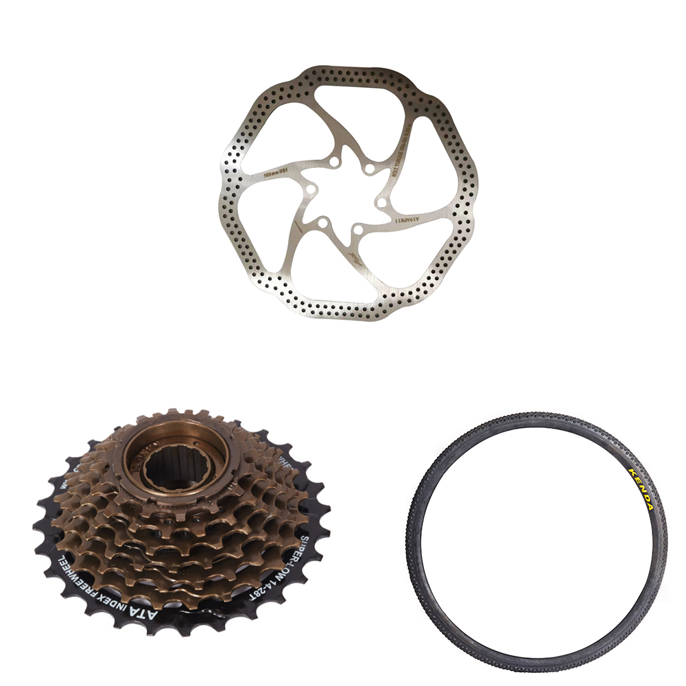 tire, 160mm disc brake rotor and 7 speed freewheel 14-28T (only sell with the wheel kit from China, do not buy alone): Disc freewheel tire
