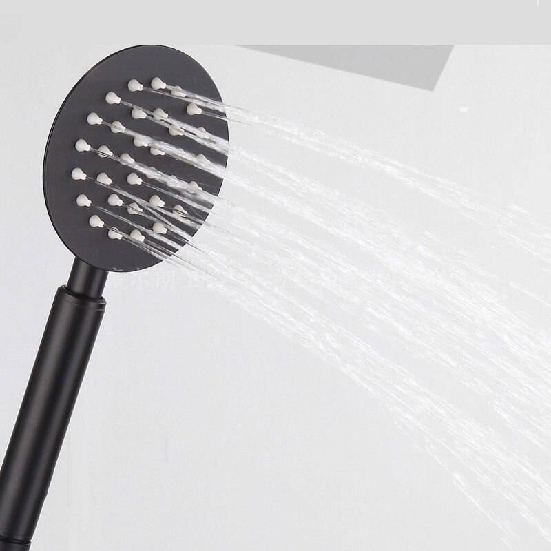 Schwarz/Chrom Edelstahl Schlecht Ultra-dünne Regen Dusche Kopf 8/10/12 Platz &Ampere; Runde Regen Hand Dusche Kopf