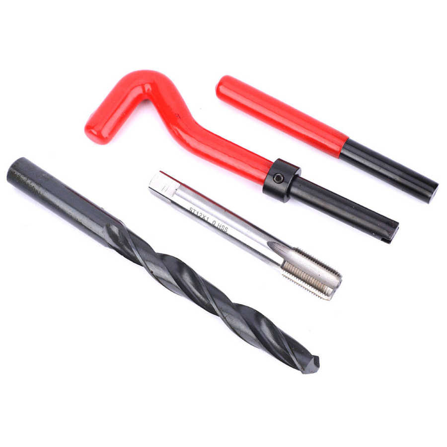 17Pcs M12x1Stainless Staal Vrouwelijke Draad Draad Insert Tool Draad Reparatie Kit