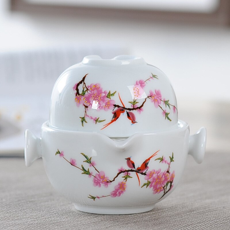 Ceramics Tea set Include 1 Pot 1 Cup, and easy gaiwan,Beautiful and easy teapot kettle,kung fu teaset: 19