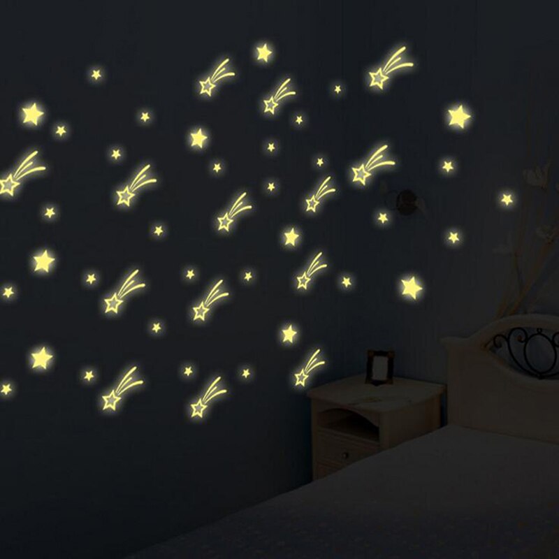 Fairy Stars Glow In The Dark Wall Decals - Removable Fluorescent Stickers For Bedroom, Living Room Decor - View #7