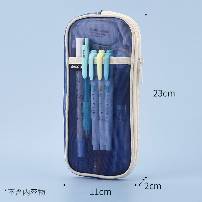 Astuccio trasparente a rete per astuccio per penne trasparente per scuola: marina militare