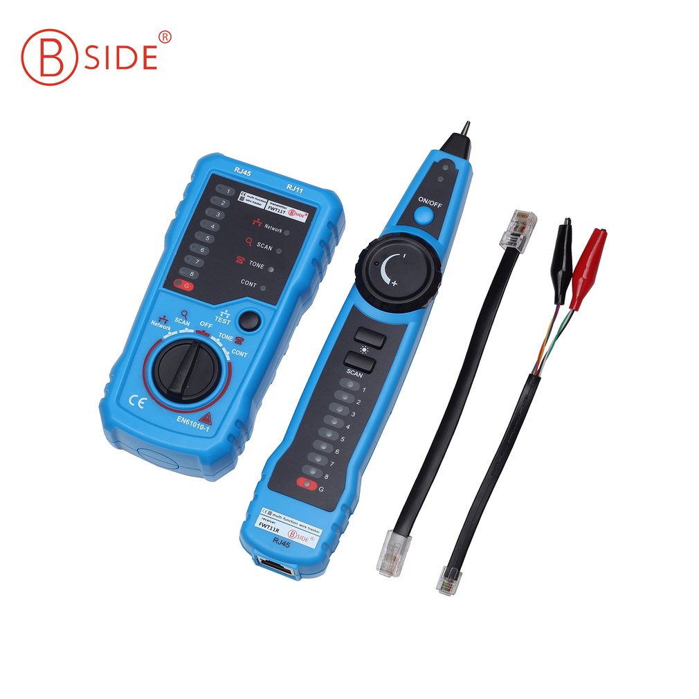 Bside RJ45 Tester Anti-Interference LAN Tester Telephone Wire Network Tracker FWT11 Cable Tester Detector Line Finder