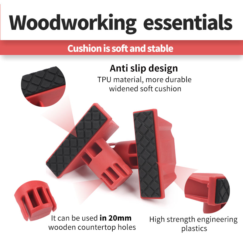 4 Stuks Houtbewerking Bank Honden Voor Positionering Werkbank Peg Rem Honden Gat Baffle 20 Mm Stopper Workshop Tafel limiet Blok Gereedschap