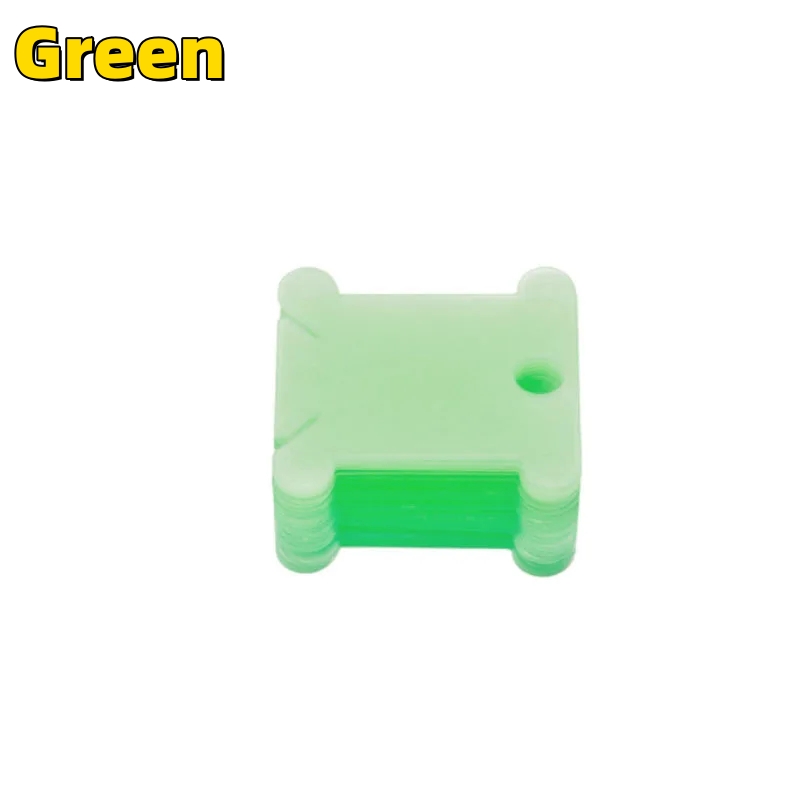 100/50PCS Plastic Bobbins Embroidery Thread Holder Craft Floss Cross Stitch Storage Board Card Organizer Sewing Accessories: L / light yellow