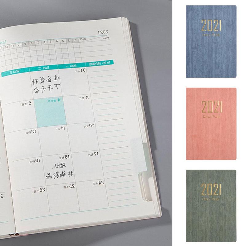 1Pcs Time Management Schedule Book Color Schedule Notebook Reminder Timetable Planner Supplies