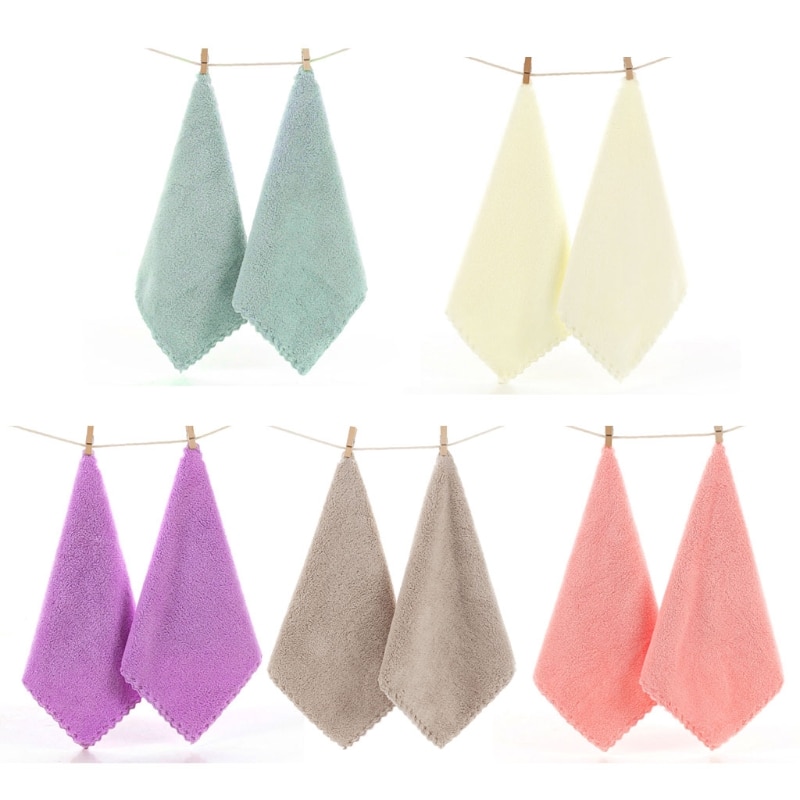 2 Stuks Zakdoek Baby Gezicht Hand Baden Handdoek Baby Gezicht Handdoek Veeg Doek 54DA