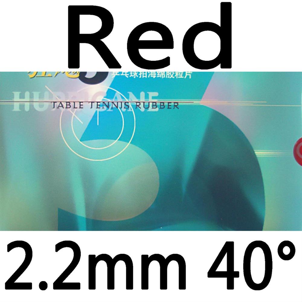 DHS NEO Hurricane 3 Attack Loop Pips-In Table Tennis PingPong Rubber With Sponge: Red 2.2mm H40