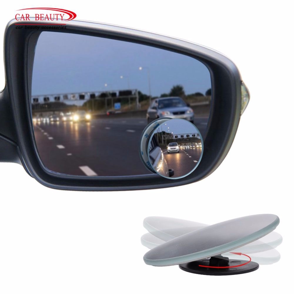 Auto Blind Spot Achteruitkijkspiegel Auto Motorfiets 360 Graden Verstelbare Auto Groothoek Bolle Spiegel Voor Parkeren Beveiliging