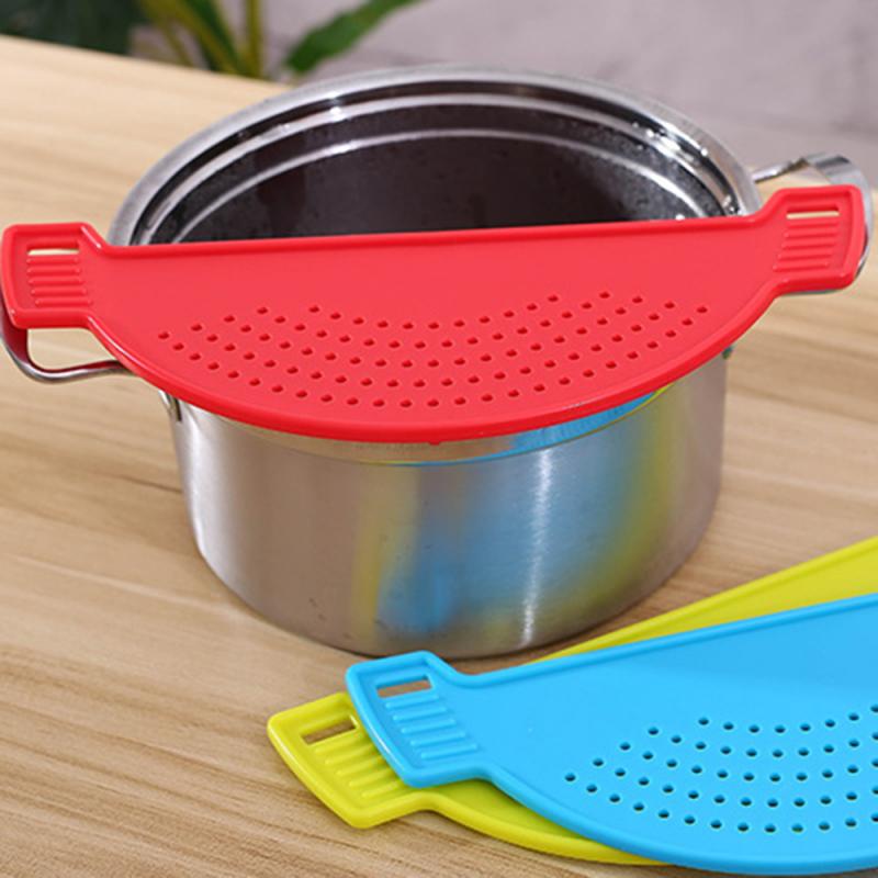 Creatieve Plastic Afvoer Mand Wassen Rijst Filter Lekvrij Baffle Pot Side Afdruiprek Side Afdruiprek Keuken Accessoires Gadgets