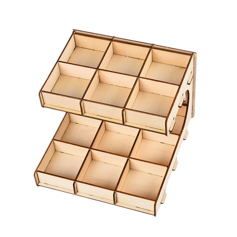 DIY Multifunctional Wooden Model Organizer Tools Storage Box