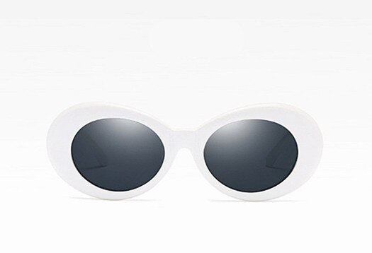 Clout Goggles Retro Sunglasses Women Red Pink Vintage Round Sexy Sun Glasses Kurt Cobain UV400 Eyeglasses Goggles: C2 White