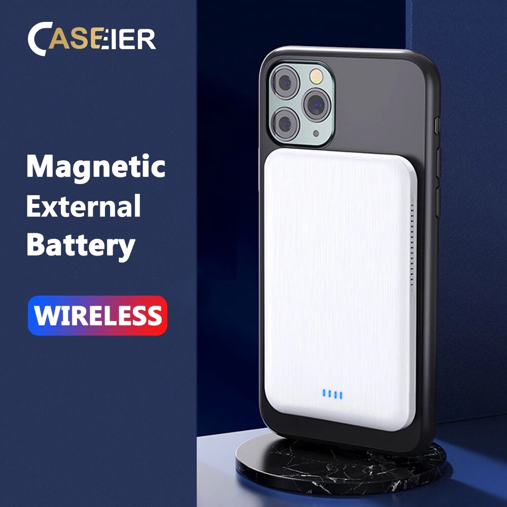 CASEIER Mini Wireless Powerbank Magnetic Bank Thin Portable External Battery Charger Power Bank For iPhone 12 Pro Max Mini