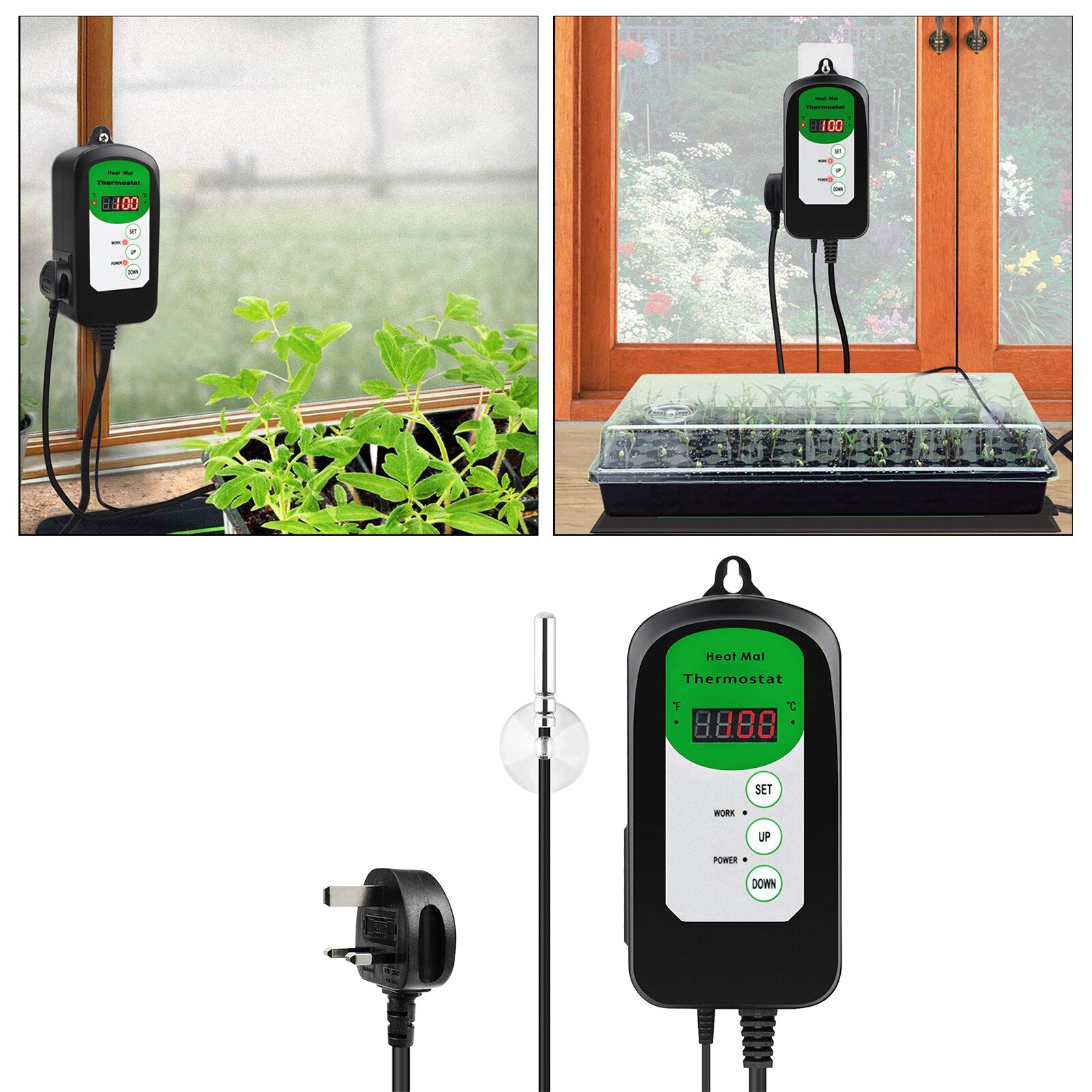 240V 1000W Aquarium Thermostat Controller for Plants Germination Reptiles