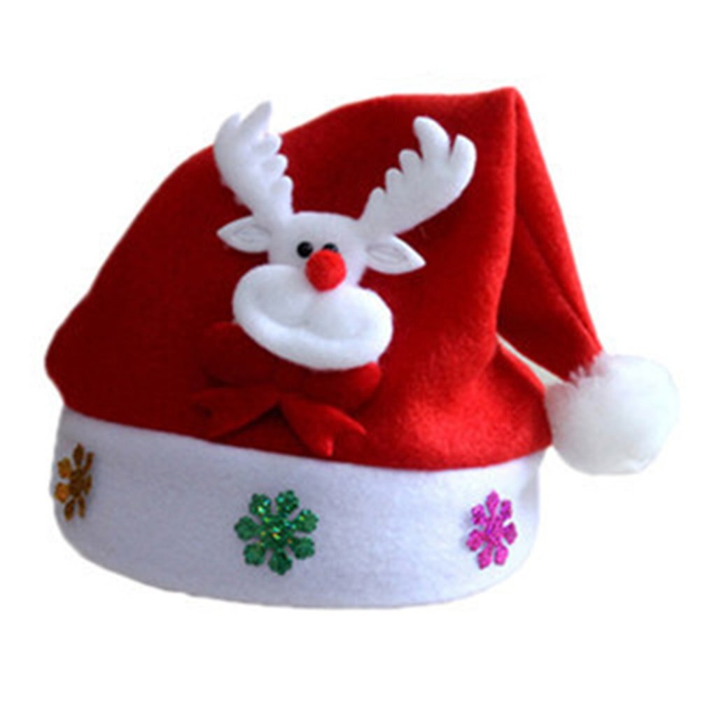Kerstversiering pet volwassenen kinderen lichtgevende cartoon hoed hert kerstman hoed kerst: Kind hert / Met licht