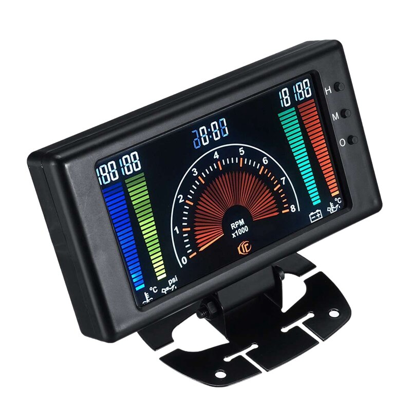 Auto 6 in 1 Auto LCD Digital Manometer Öl Druck Spannung Wasser Temperatur Öl Temperatur Tachometer RPM 8-18V
