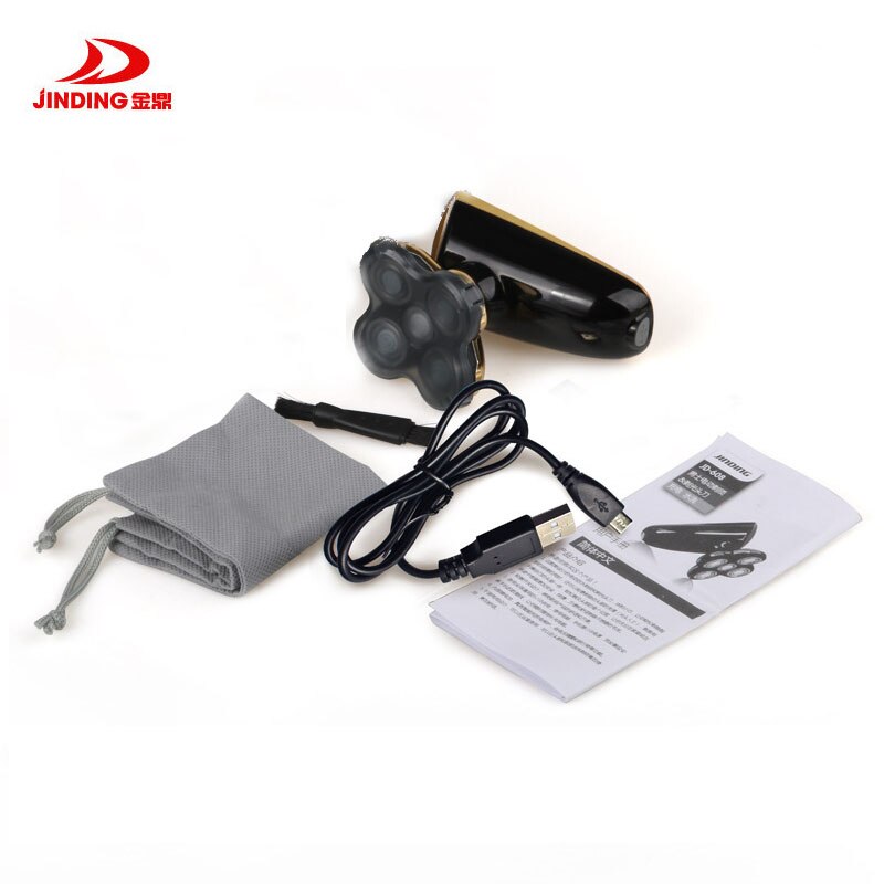 Jinding Five-blade Electric Shaver Full Body Wash Car Razor USB Waterproof Shaver Machine Electric Men Razors Beard Trimmer: no box