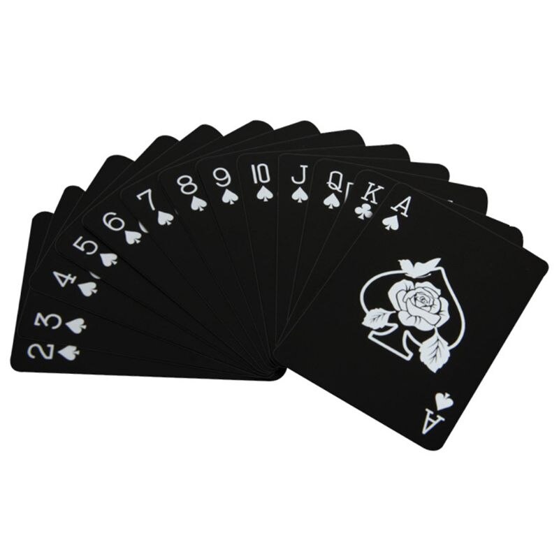 55sheets/box Rose Flower Poker Waterproof Plastic Playing Cards Beginner Practice Poker Cards Rose Playing Card