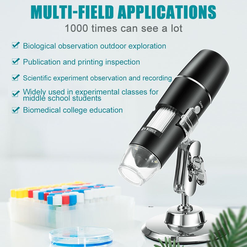 1000X Wifi Microscoop Digitale Usb Microscoop Vergrootglas Camera Voor Android Ios Iphone Ipad Elektronische Stereo Usb Endoscoop Camera