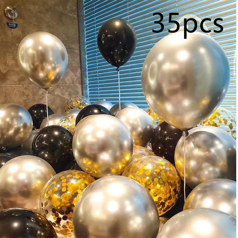16pcs Black Metallic Sequin Balloons for Birthday Wedding Graduation Party Balloon Decoration: Light Grey