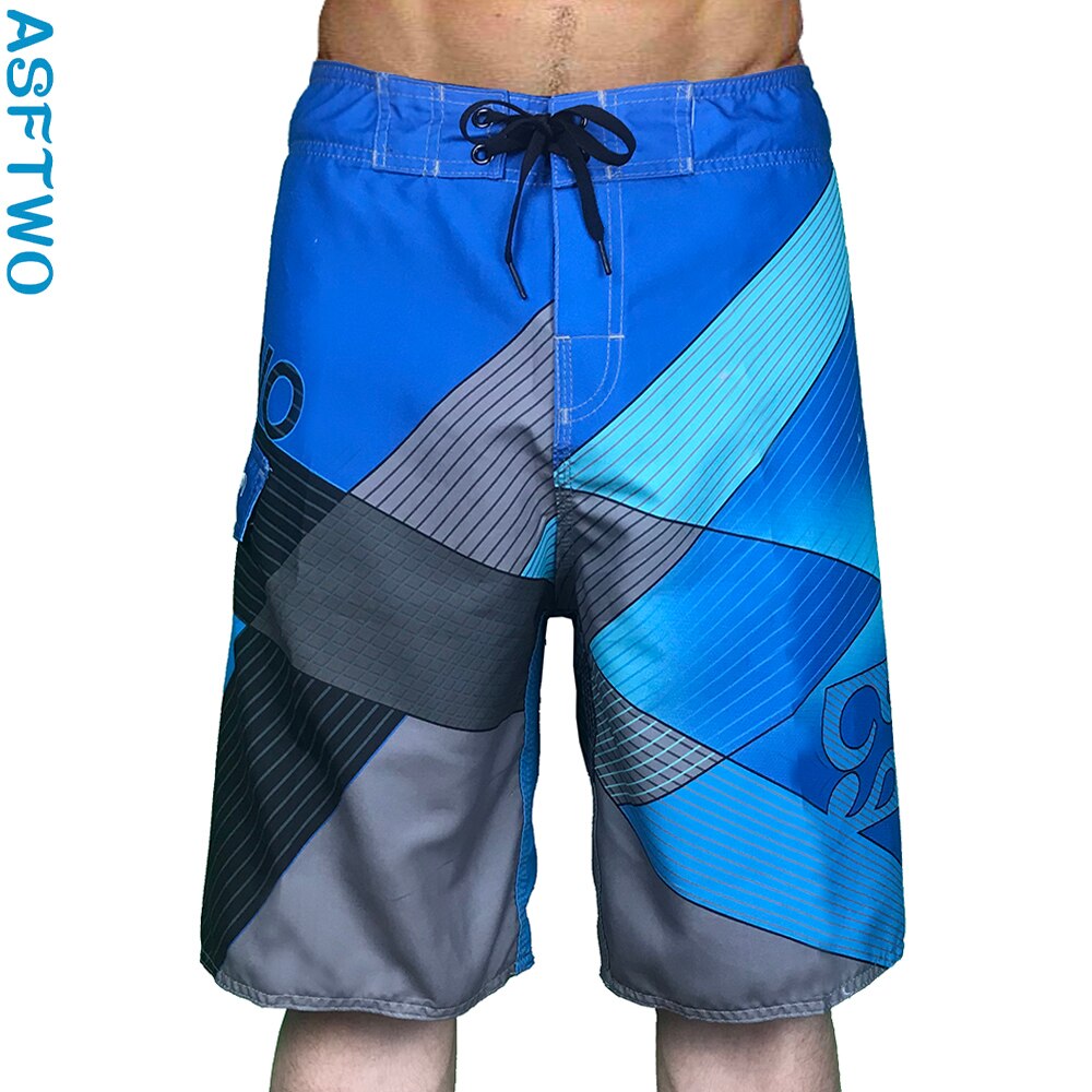 Pantalones cortos para hombre, Bermudas de tabla ancha de estilo informal, a la , con cinturón y cintura elástica, para surf y playa, 2022