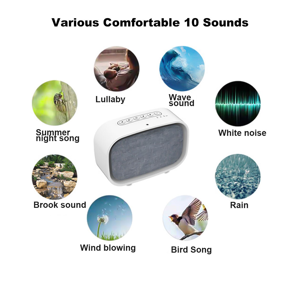 Natural Sleep Sound Machine Nightlight Office Lull... – Vicedeal
