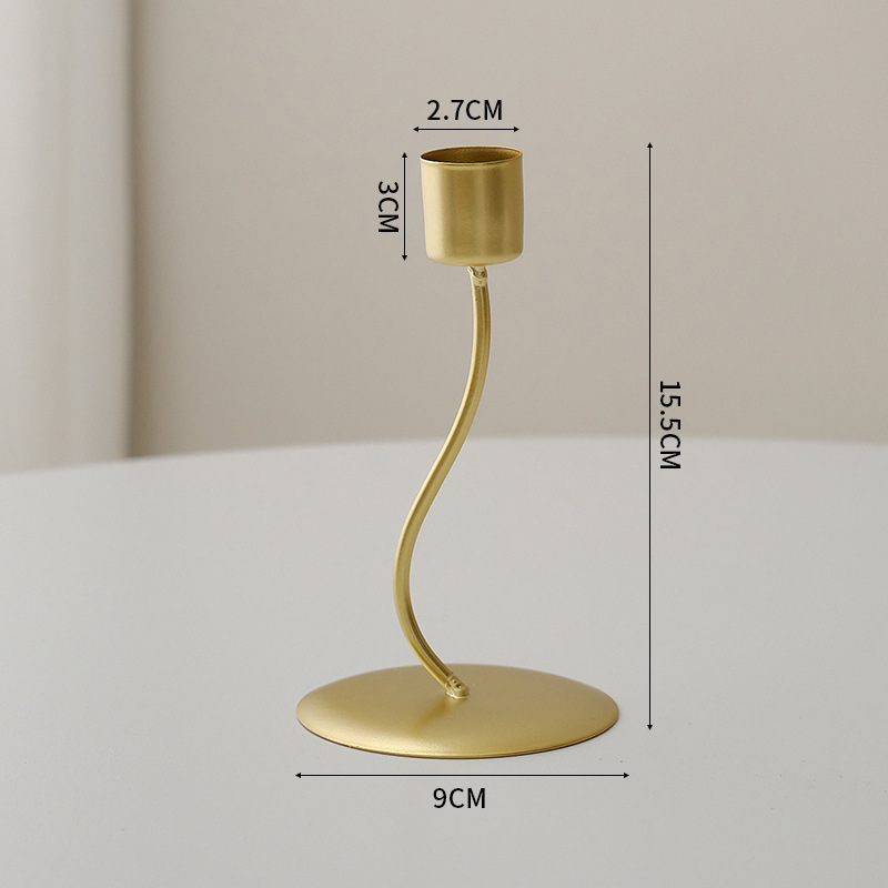 Kerzenhalter, moderner Kerzenständer aus Metall, Hochzeitskerzenständer, exquisite Desktop-Party-Dekoration für die Heim- und Bürodekoration: Blau