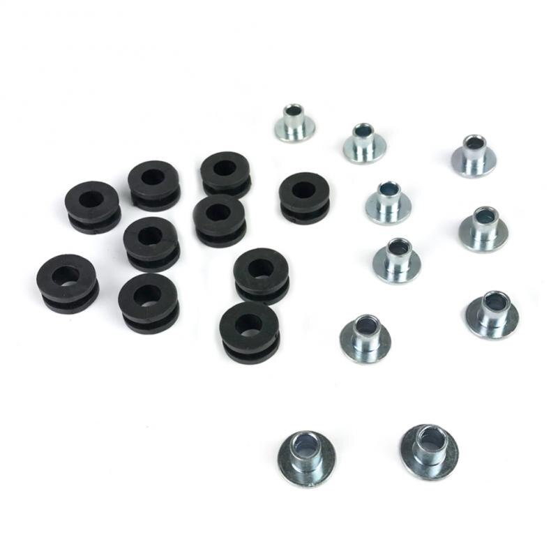 10pcs Black Assortment Fastener Kit Rubber Fuel Gas Line Grommet Replacement Circle Eyelets And Grommets Cafe Racer