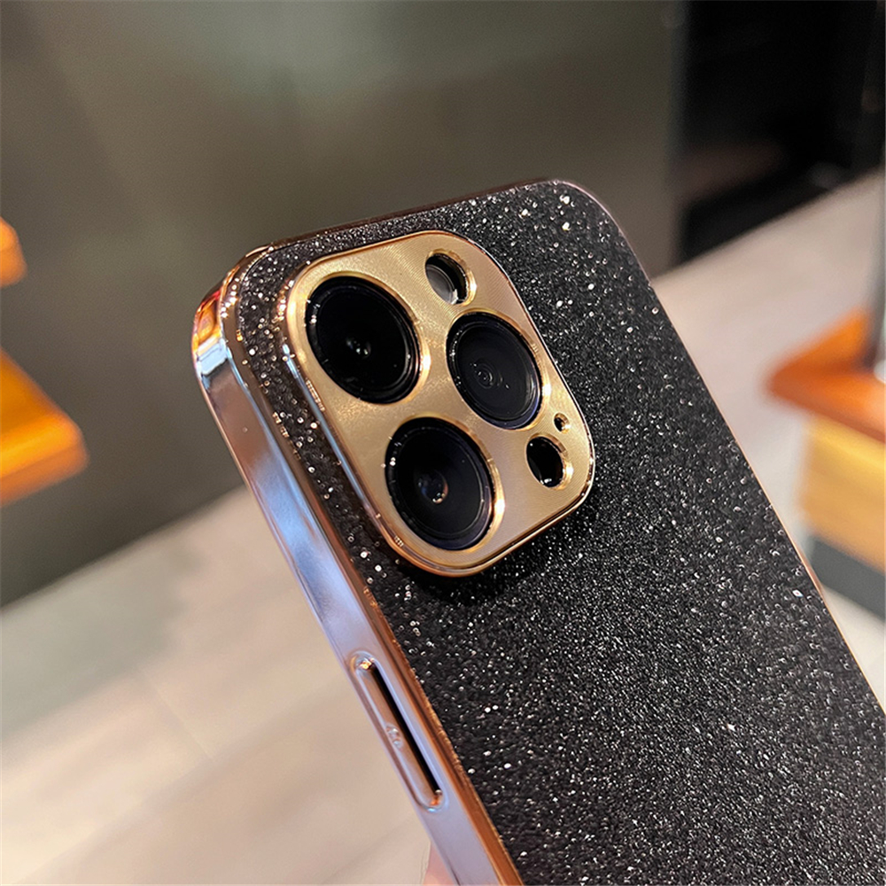Luxury Plating Bling Glitter Rhinestones Gem Diamond Phone Case For iPhone 16 15 13 12 11 14 Pro Max Camera Protection Cover