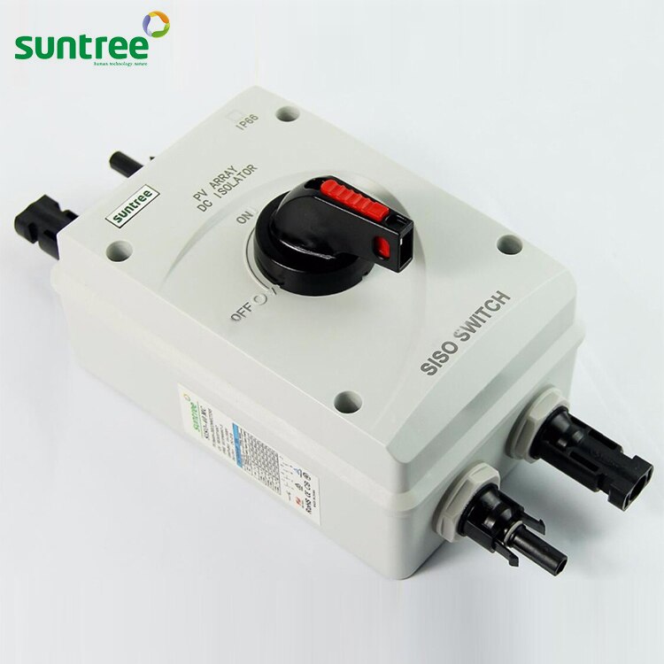 SUNTREE DC 1000V 4P 32A Rotary Solar system isolator switch SISO-40 has got SAA certificate