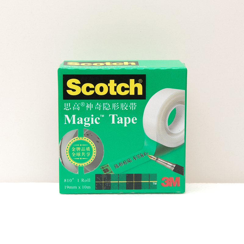 3M Scotch Tape Dispenser With Magic Stealth Transparent Tape Office Stationery Adhesive Tape Holder 3M Big Brand Are Trustworthy: magic tape 19mmX10m