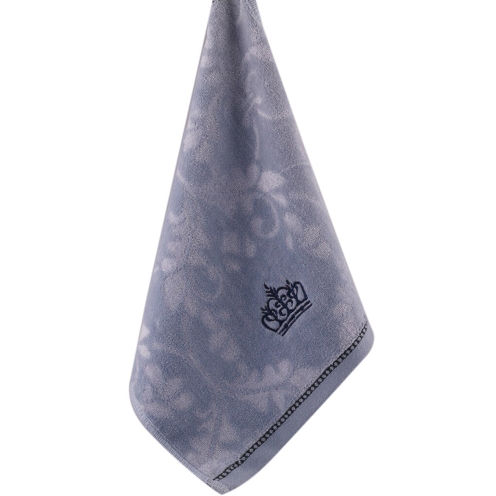 Serviette de visage en coton doux serviette carrée serviette de broderie couronne absorbante