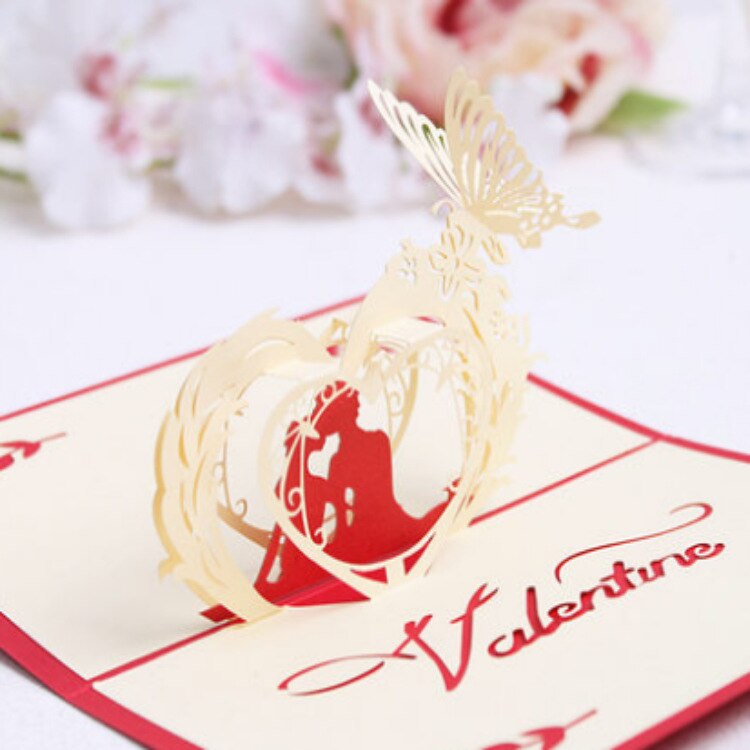 3D Stereoscopic Greeting Cards Custom Lovers Stereoscopic Card Wedding Card Lovers Birthday Card