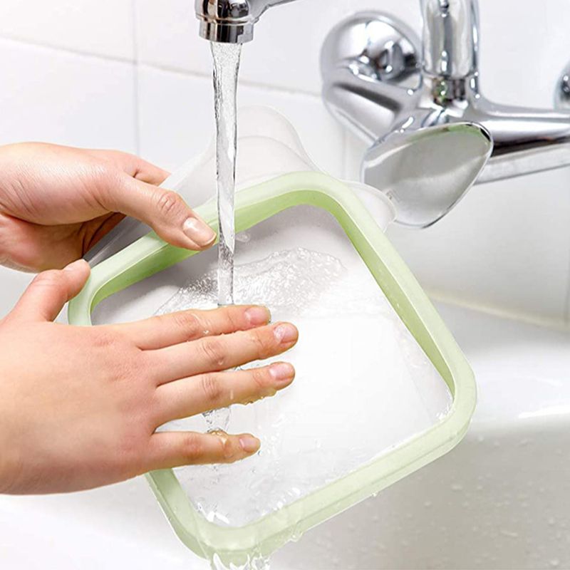 Sandwich Toast Bento Box Eco-Friendly Lunch Food Container Microwavable Dinnerware Reusable Silicone Sandwich Box