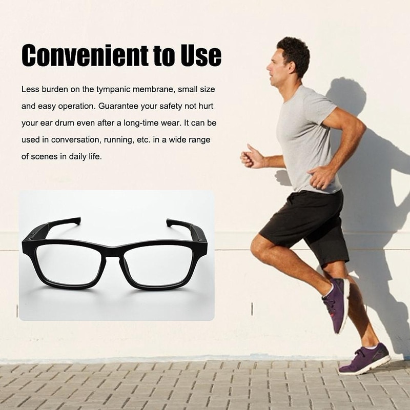 K1 Knochenleitung Gläser, Clever Bluetooth Gläser, Anti-Blau Brille, Bluetooth Musik Clever Gläser