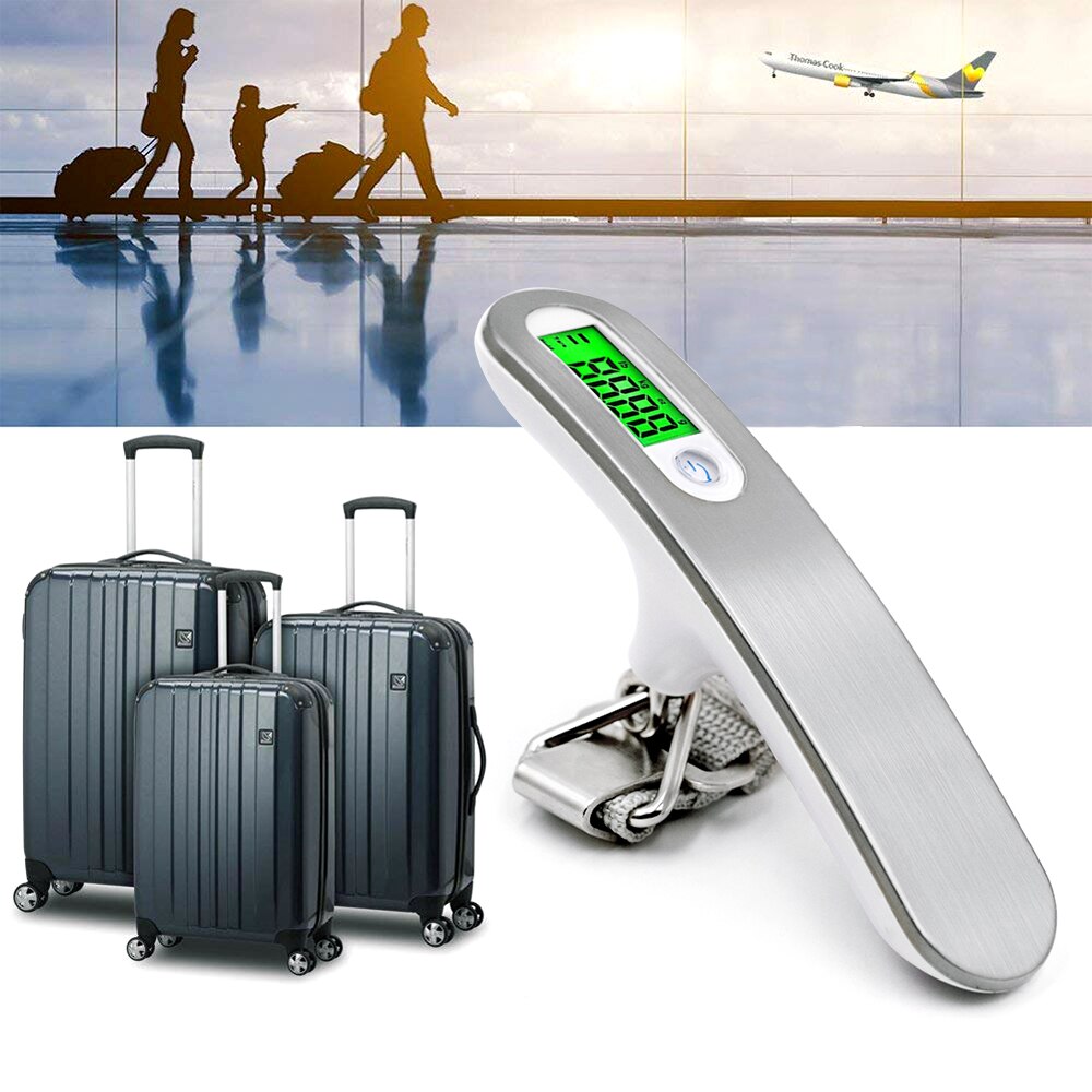 50kg Digital Luggage Scale 10g Portable Electronic Scale Weight Balance Suitcase Travel Hanging Steelyard Hook Scale